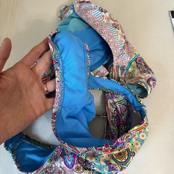 Profile Blush Two Piece Bikini Set in Paisley Multicolor - Size M D Cup - Picture 8 of 8